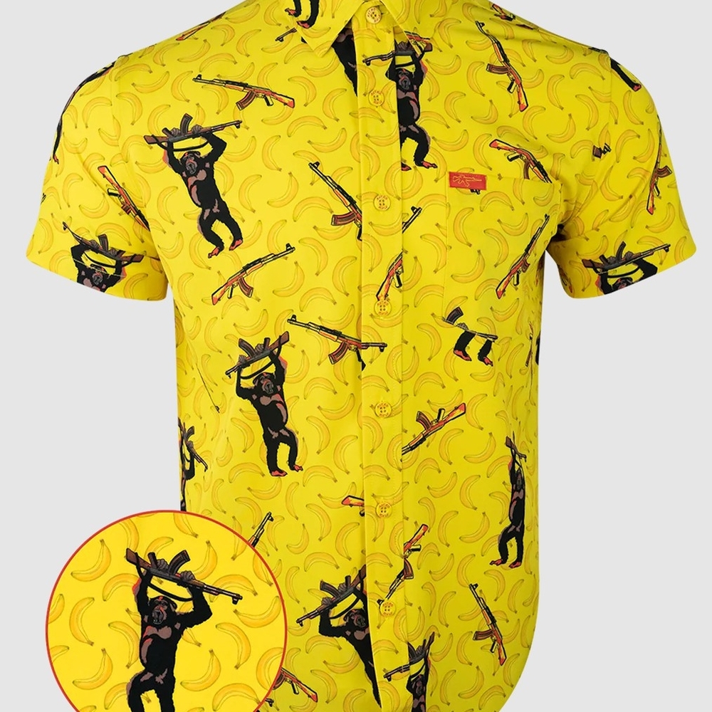 Yellow Graphic Men's Shirt
